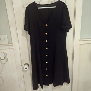 Black midi dress
